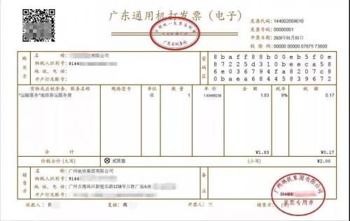 PDF格式的电子发票