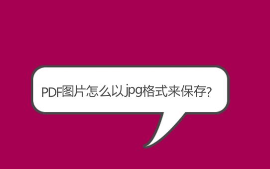 PDF里的图片怎么以jpg格式来保存？