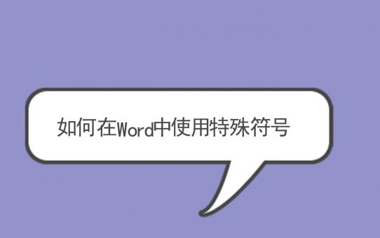 如何在Word中使用特殊字符和符号