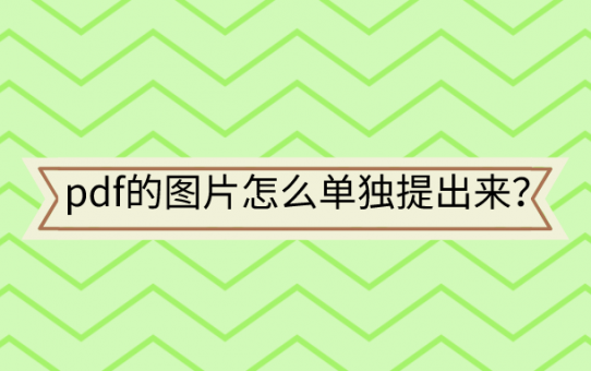 pdf的图片怎么单独提出来？学会这招办公事半功倍！