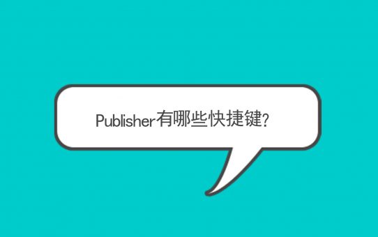 Publisher有哪些快捷键？