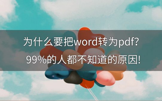 为什么要把Word转为PDF？99%的人都不知道的原因！
