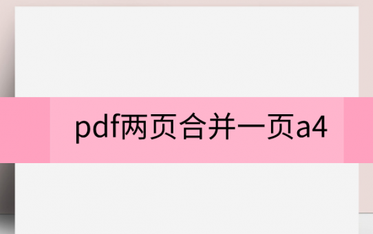 pdf两页合并一页a4，只需这招轻松搞定！