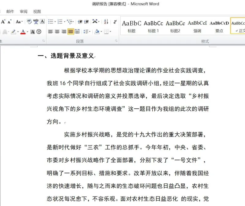 调研报告-Word格式