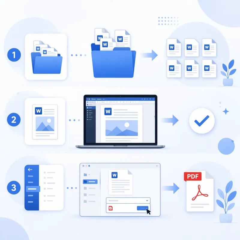 方法一:使用Word或Office批量导出PDF